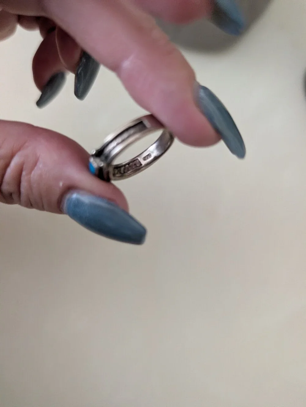 Southwest Turquoise Sterling Silver Ring Size 5.5